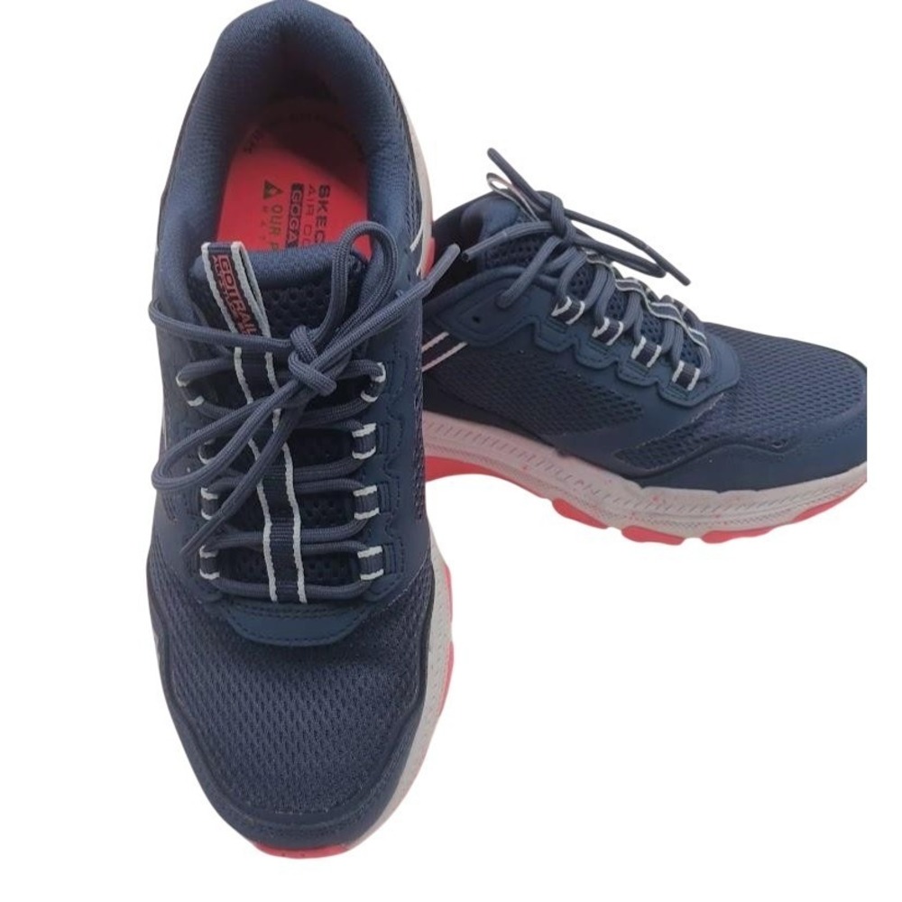 Skechers‎ Air Cooled Goga Mat Shoes Womens Size 6 Blue Trail Sneakers Running